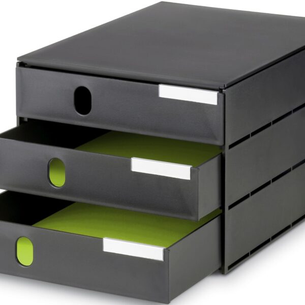 STYRO Systembox styroval pro 14-8050.90 schwarz 3 Schubladen