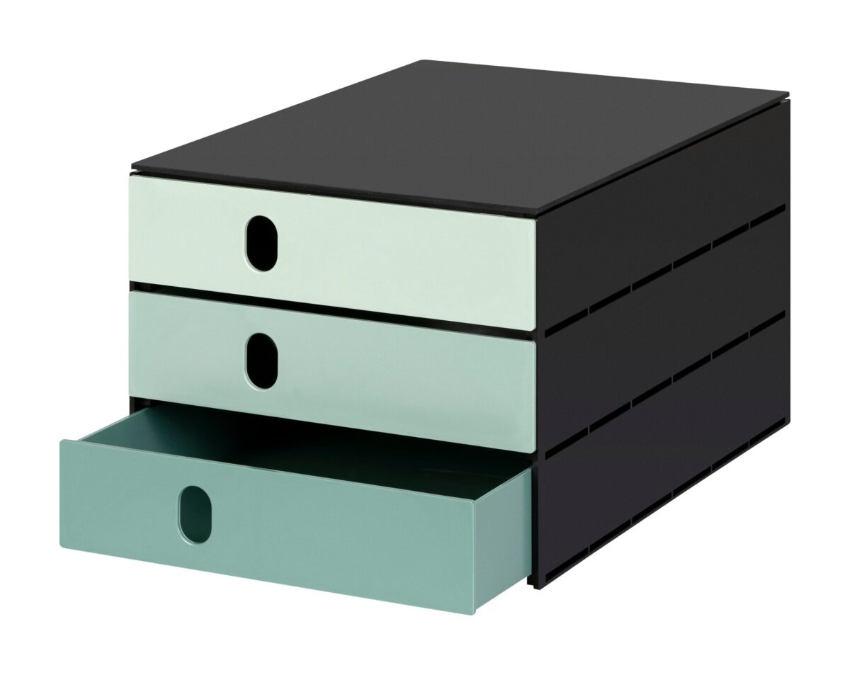 STYRO Systembox styroval 24x33x20cm 14-8050.95 grün/schwarz 3 Schubladen – Hochwertig & günstig bei ShopDeca