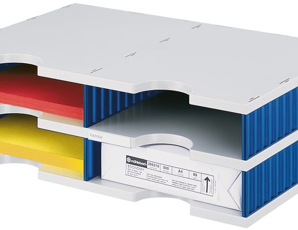 STYRO Styrodoc duo Grundheinheit 268-02021.38 grau/blau 4 Fächer