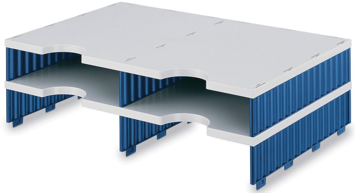 STYRO Styrodoc duo Aufbaueinheit 268-12021.38 grau/blau 4 Fächer – Hochwertig & günstig bei ShopDeca