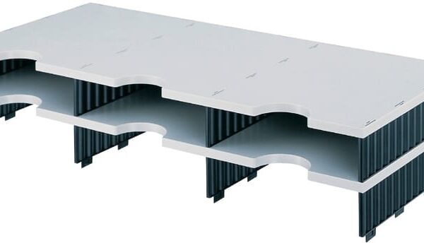 STYRO Styrodoc trio Aufbaueinheit 268-13021.98 schwarz/grau 6 Fächer