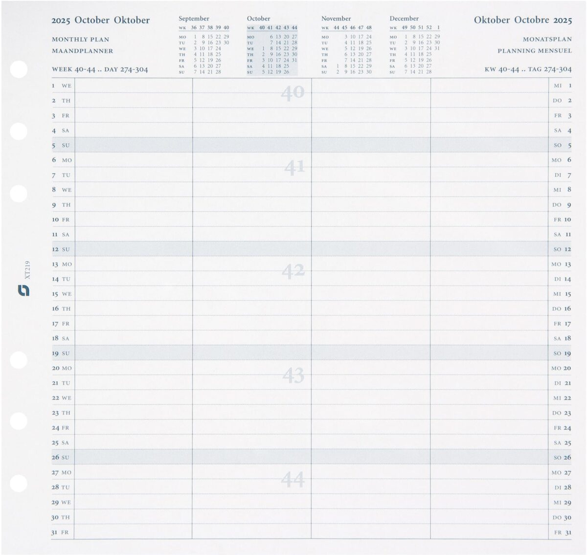SUCCES Agenda Standard Monatspl. 2025 843219000025 2J 9.5x17.1cm – Hochwertig & günstig bei ShopDeca