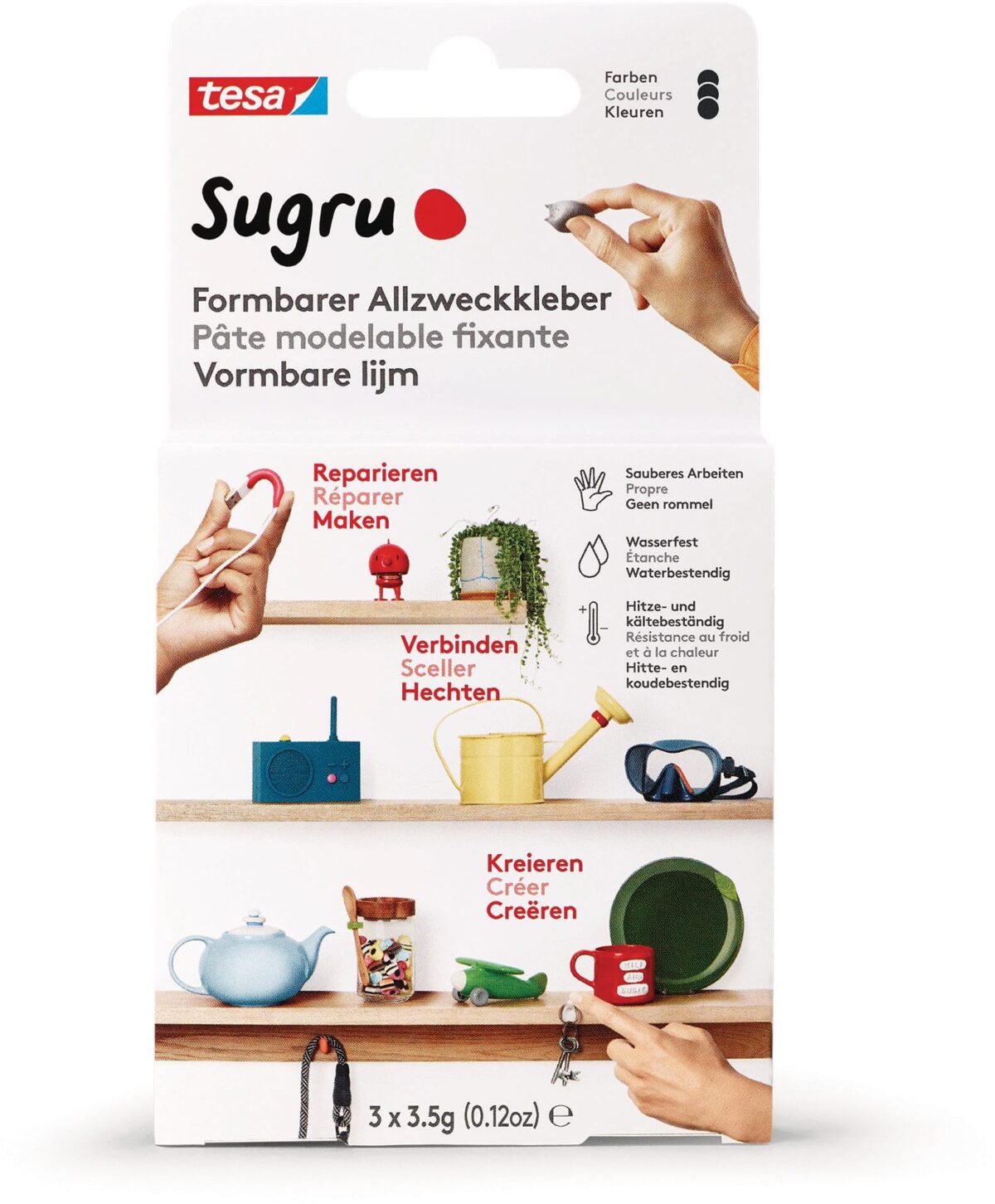 TESA Klebeknete Sugru 3 41235-00001 schwarz 3x3.5g – Hochwertig & günstig bei ShopDeca