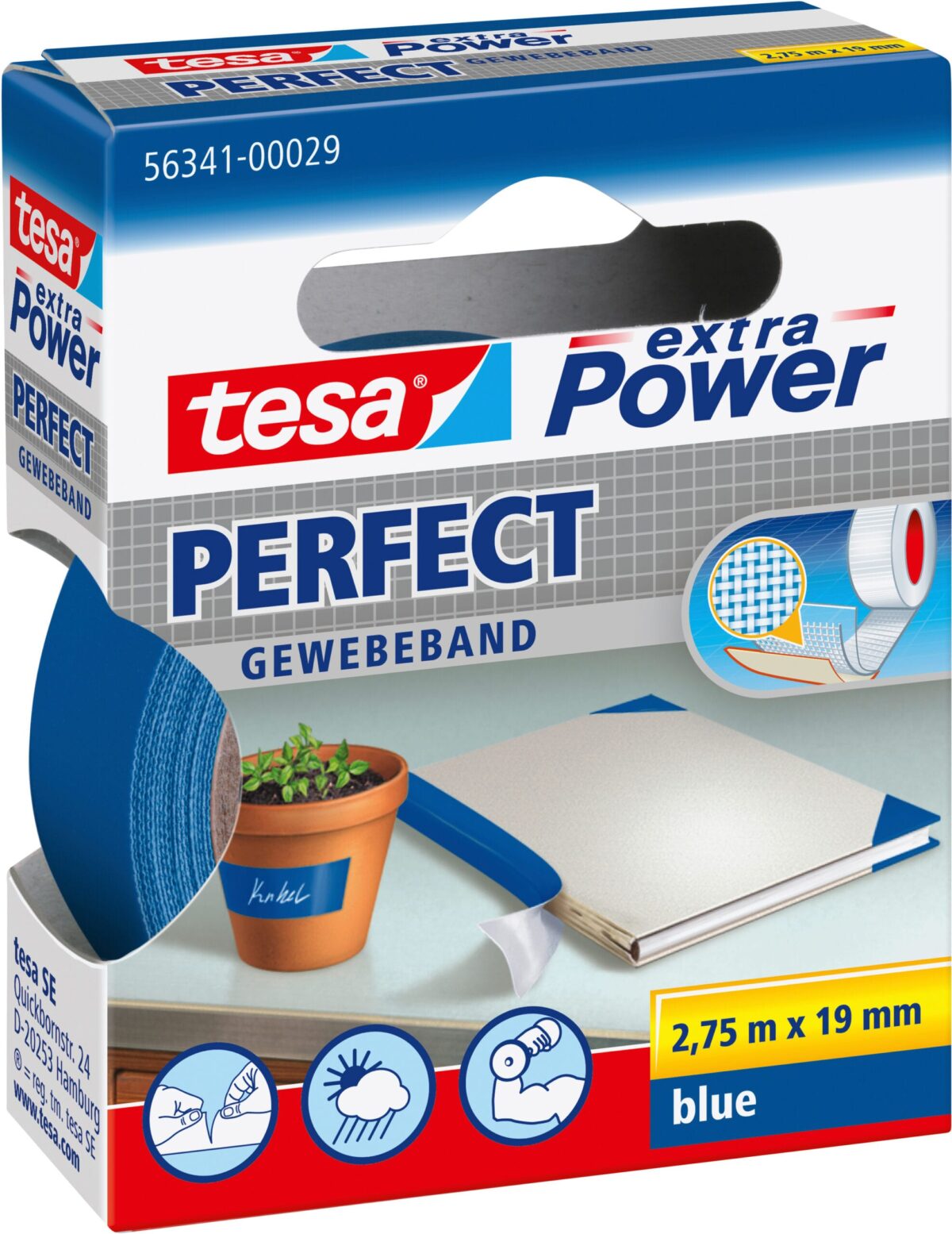 TESA Extra Power Perfect 2.75mx19mm 563410002 Gewebeband. blau – Hochwertig & günstig bei ShopDeca