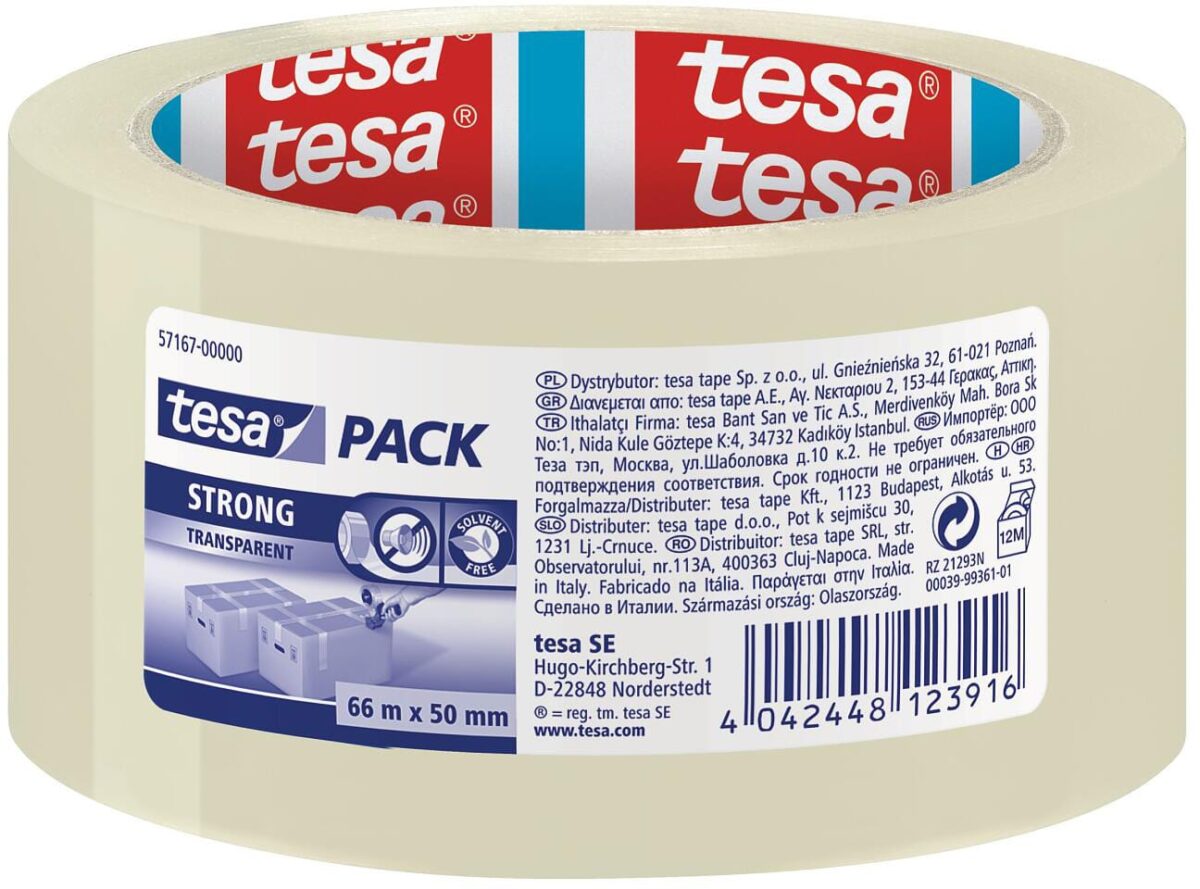 TESA Verpackungsband 50mmx66m 571670000 transparent – Hochwertig & günstig bei ShopDeca