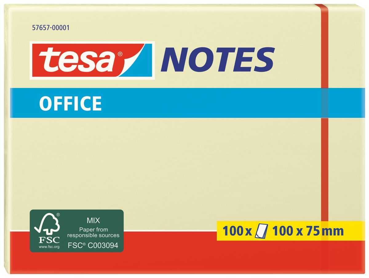 TESA Office Notes 75x100mm 576570000 gelb 100 Blatt – Hochwertig & günstig bei ShopDeca