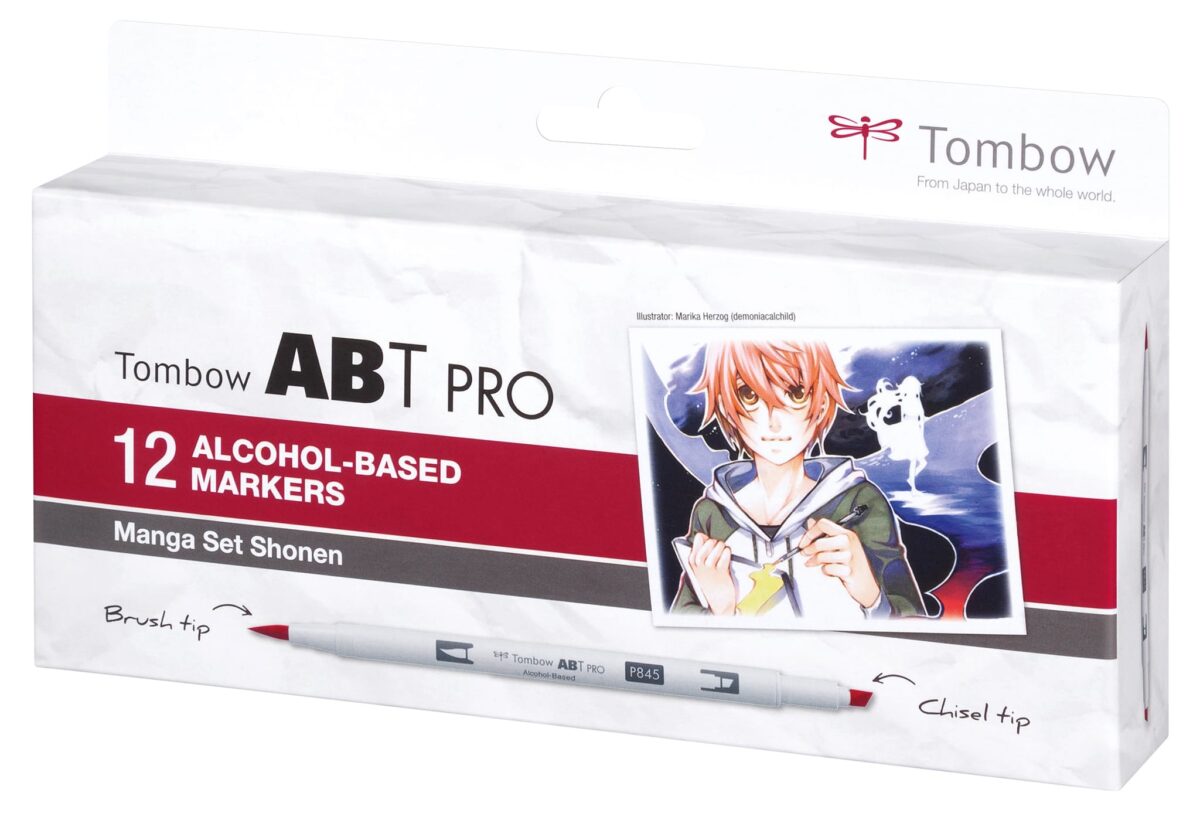 TOMBOW Dual Brush Pen ABT PRO ABTP-12P-5 Manga Set Shonen 12 Stück – Hochwertig & günstig bei ShopDeca