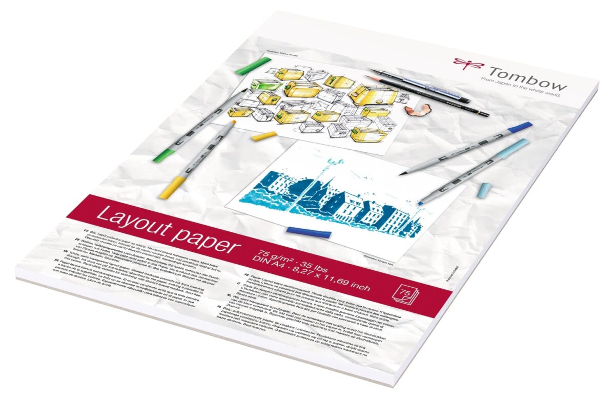 TOMBOW Layoutblock A4 PB-LAYOUT weiss, 75g 75 Blatt – Hochwertig & günstig bei ShopDeca