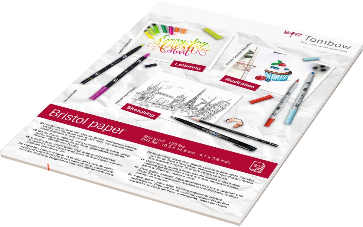TOMBOW Zeichenblock Bristol A6 PB-MARK-COV 250g, 25 Blatt – Hochwertig & günstig bei ShopDeca