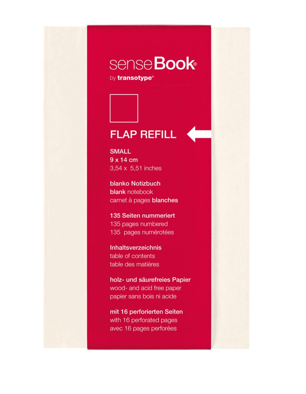 TRANSOTYPE senseBook FLAP REFILL A6 75510601 liniert, S, 135 Seiten beige – Hochwertig & günstig bei ShopDeca