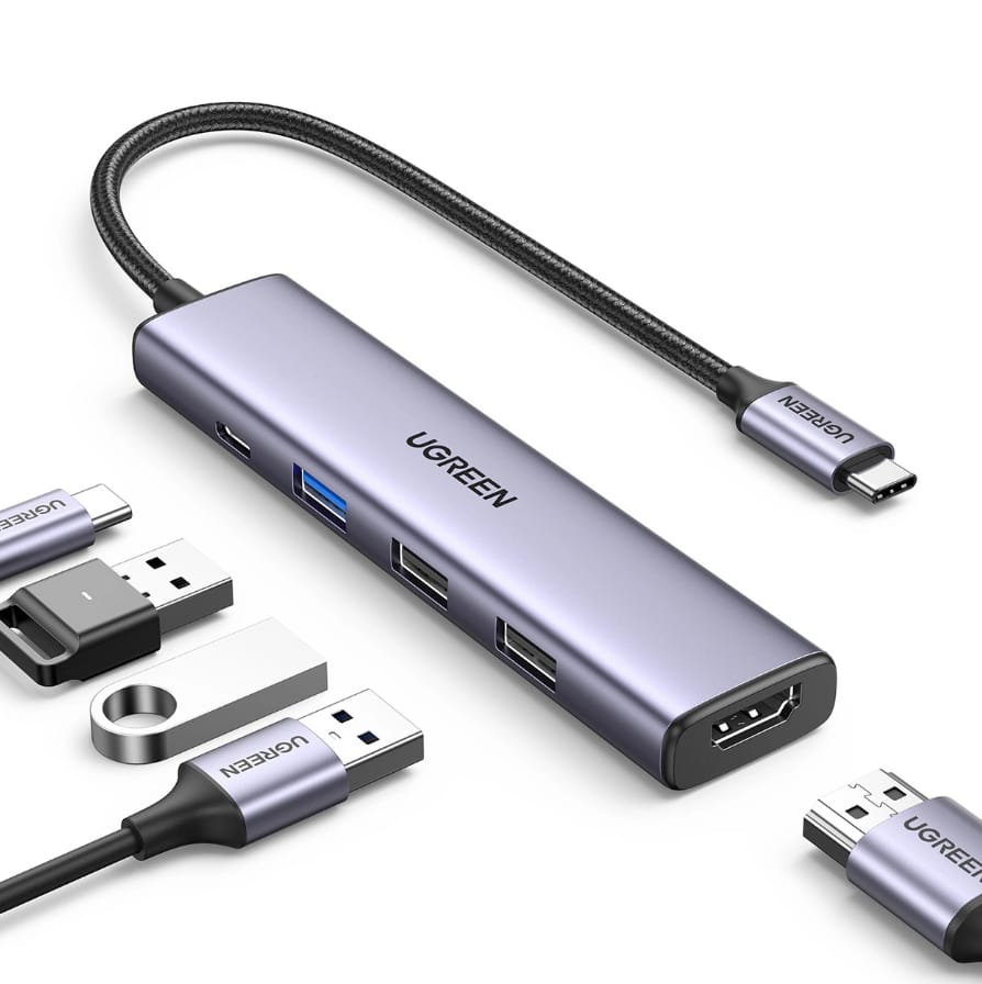 UGREEN-15495-6941876214952 UGREEN USB-C Hub 5-in-1 15495 2 xUSB-A,USB-C,2.0,HDMI – Hochwertig & günstig bei ShopDeca