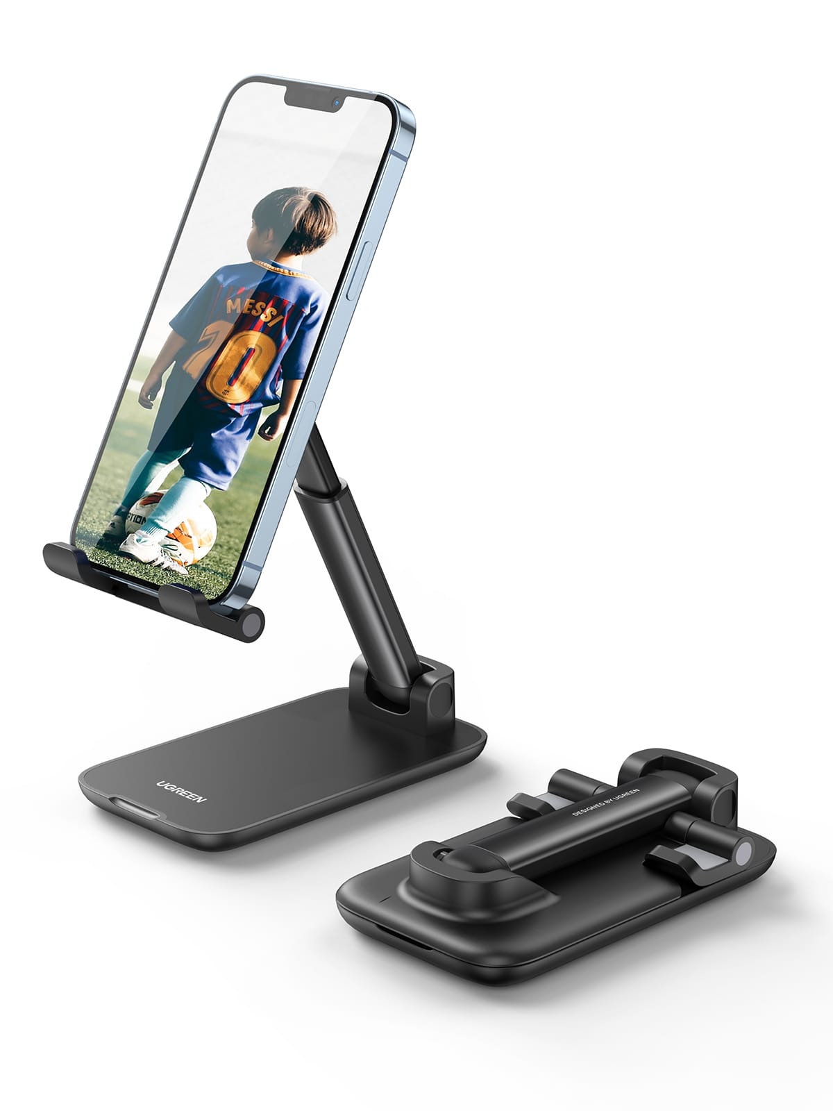 UGREEN-20435-6957303824359 UGREEN Multiangle Phone Desktop 20435 Stand, Foldable, Black – Hochwertig & günstig bei ShopDeca
