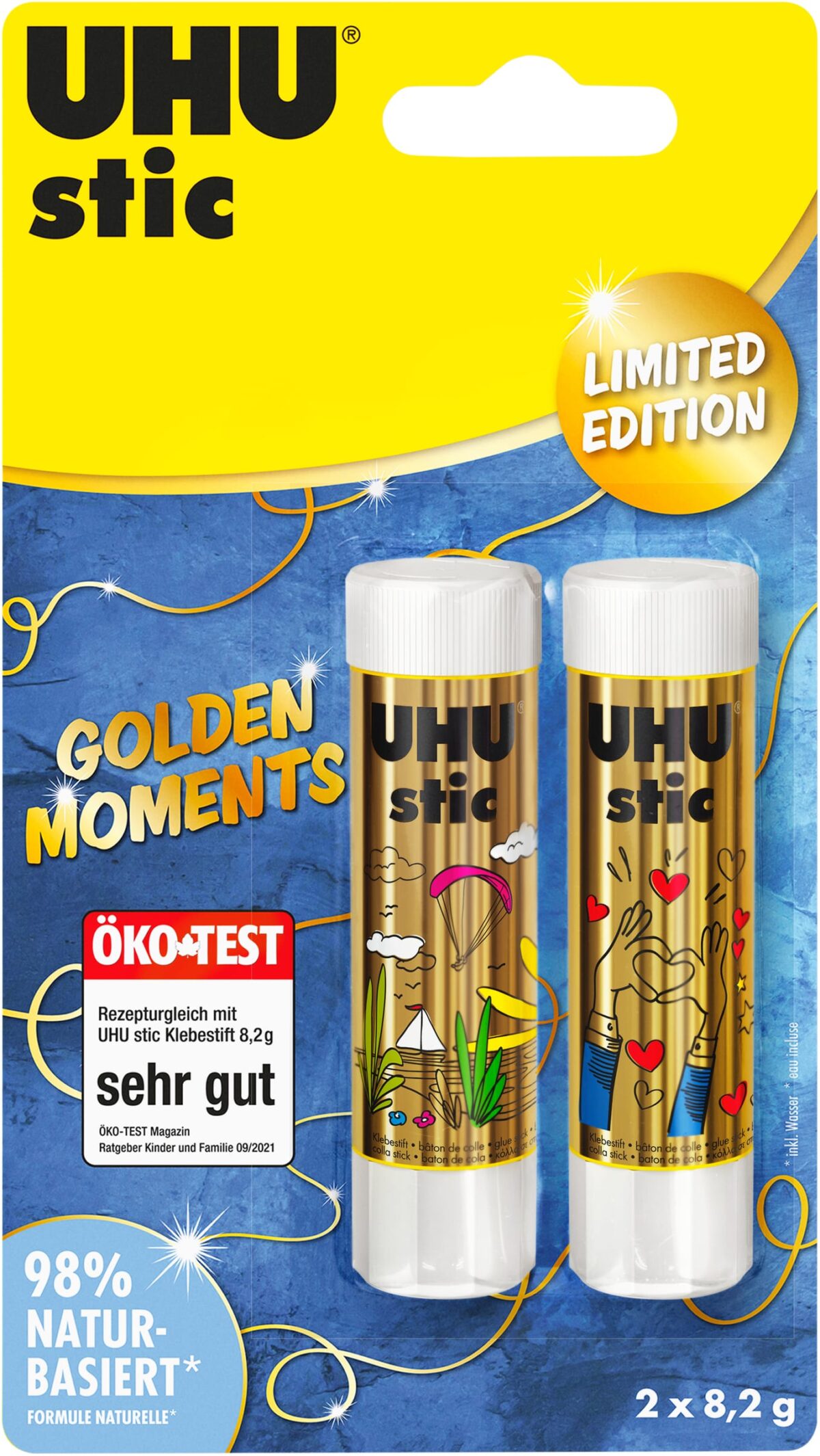 UHU Klebestift Stic 507814 Golden Moments 2x8.2g – Hochwertig & günstig bei ShopDeca