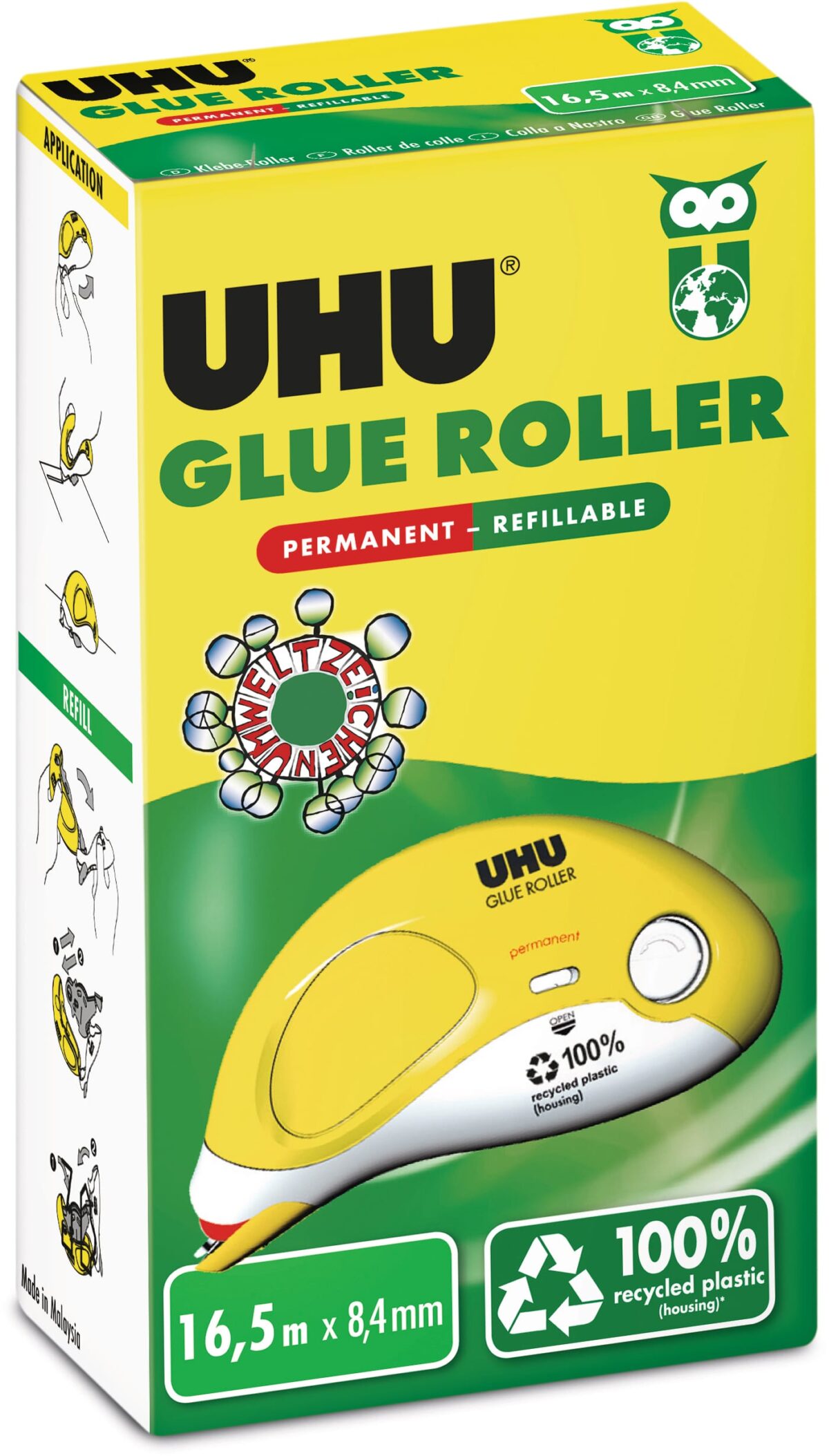 UHU Kleberoller perm. Refillable 990345 transparent – Hochwertig & günstig bei ShopDeca