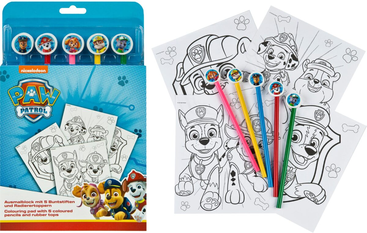 UNDERCOVER Ausmalblock m. 5 Buntstiften PPUT1300 Paw Patrol – Hochwertig & günstig bei ShopDeca