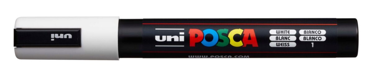 UNI-BALL Posca Marker 1,8-2,5mm PC-5M WHITE weiss, Rundspitze – Hochwertig & günstig bei ShopDeca