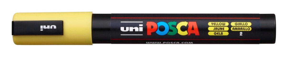 UNI-BALL Posca Marker 1,8-2,5mm PC-5M YELLOW gelb, Rundspitze – Hochwertig & günstig bei ShopDeca