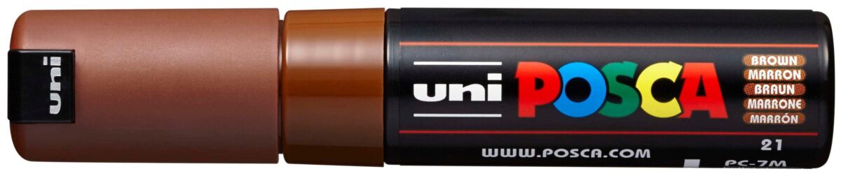 UNI-BALL Posca Marker 4.5-5.5mm PC-7M BROWN braun, Rundspitze – Hochwertig & günstig bei ShopDeca