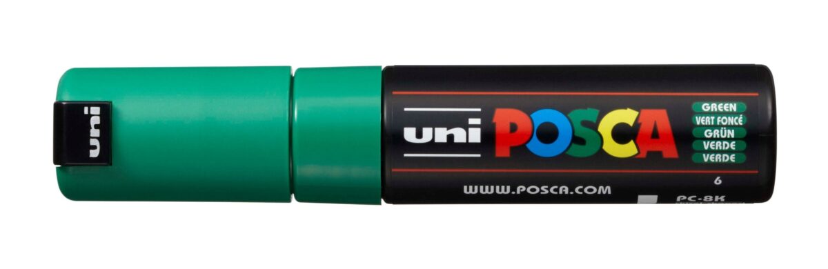 UNI-BALL Posca Marker 8mm PC-8K GREEN grün, Keilspitze – Hochwertig & günstig bei ShopDeca