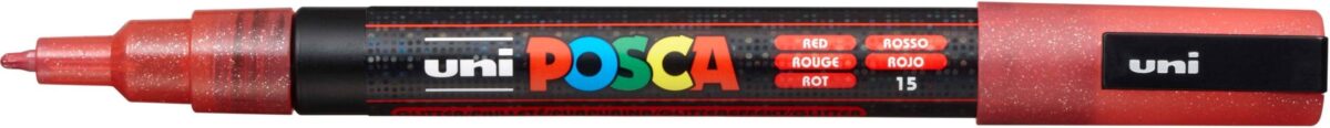 UNI-BALL Posca Marker 0.9-1.3mm PC3-ML RED glitzer rot – Hochwertig & günstig bei ShopDeca