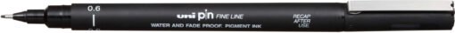 UNI-BALL Fineliner Pin 0,6mm PIN06200(S)B schwarz