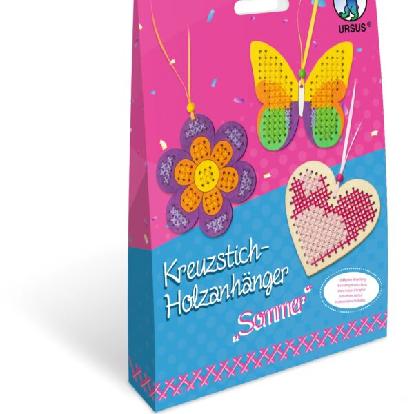 URSUS Bastelset Sommer 21440002 Holzanhänger 3 Stück
