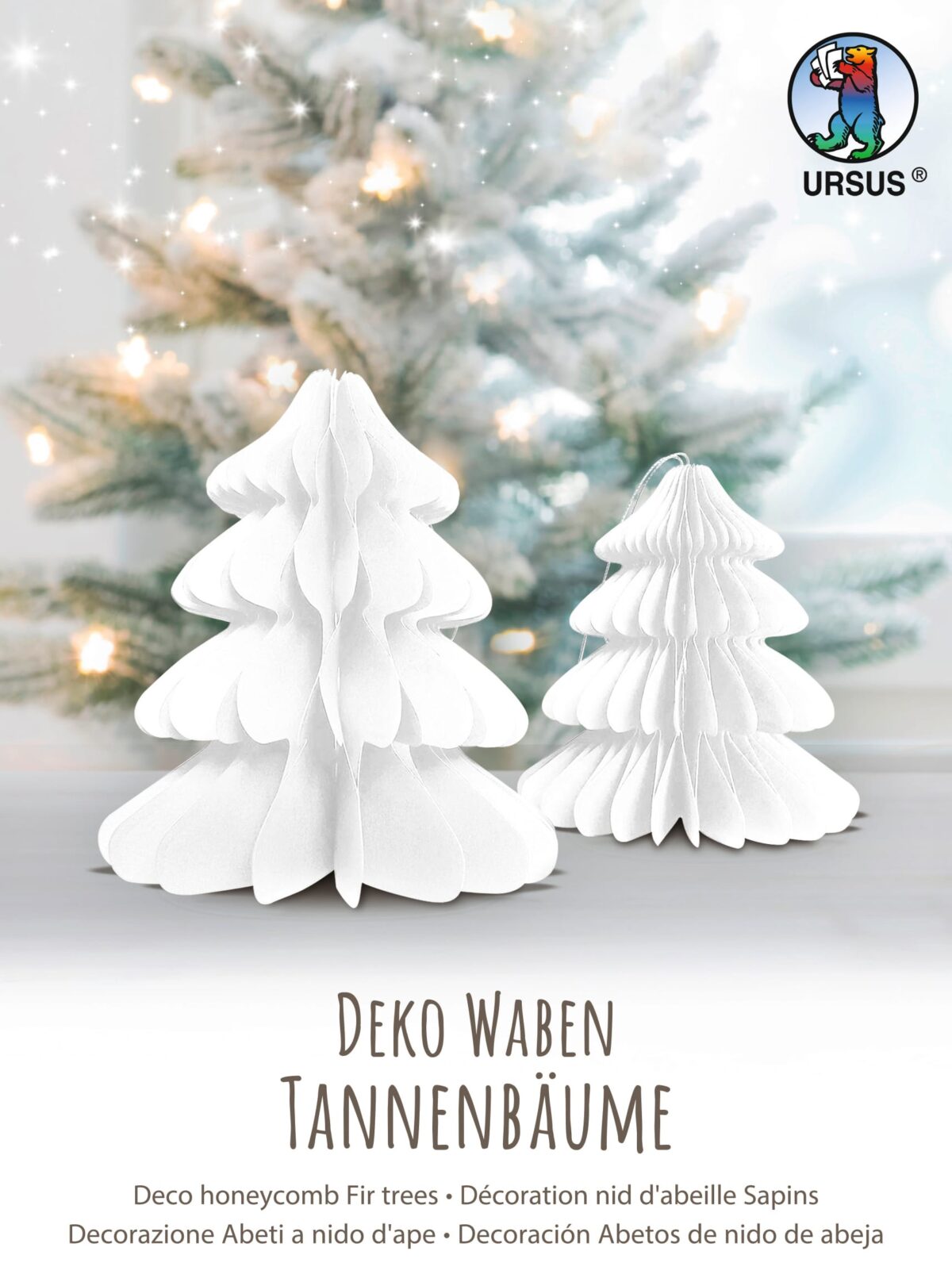 URSUS Deko Waben 14.5x20cm 24290001F Tannenbäume weiss – Hochwertig & günstig bei ShopDeca