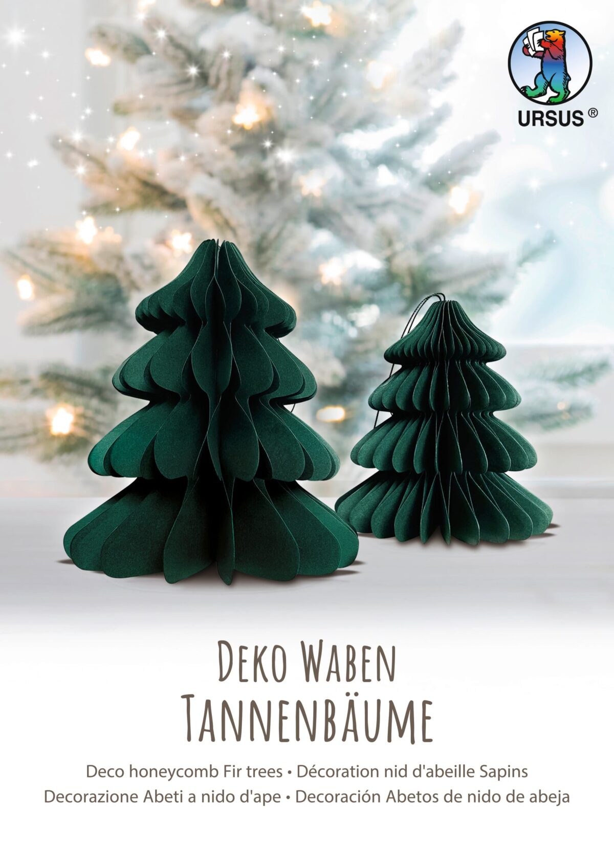URSUS Deko Waben 14.5x20cm 24290002F Tannenbäume grün – Hochwertig & günstig bei ShopDeca