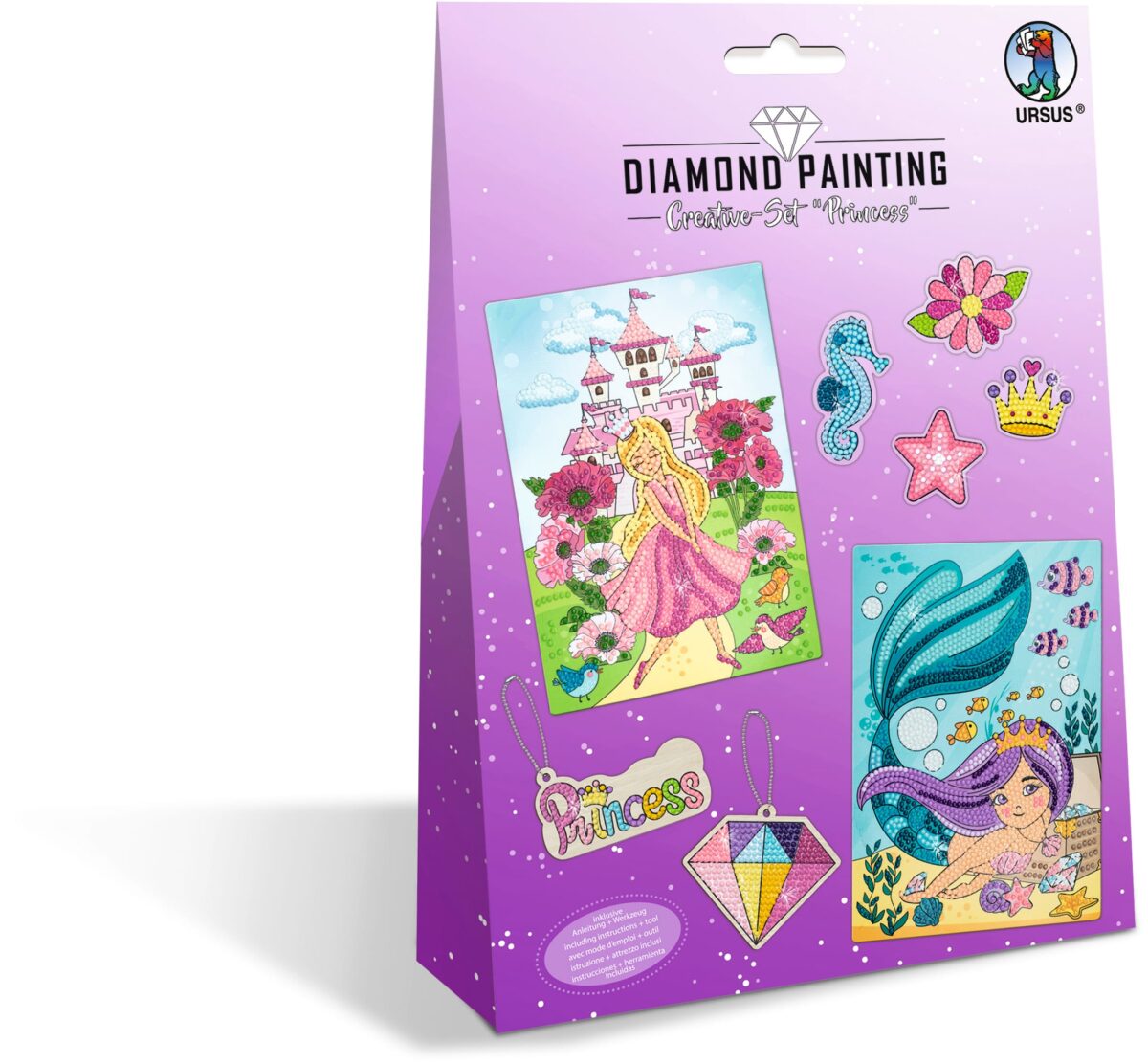 URSUS Diamond Sticker Princess 43510002 2 Karten, 2 Anhänger – Hochwertig & günstig bei ShopDeca