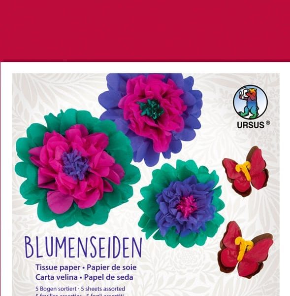 URSUS Seidenpapier 50x70cm 4622299 farbig 5 Bogen