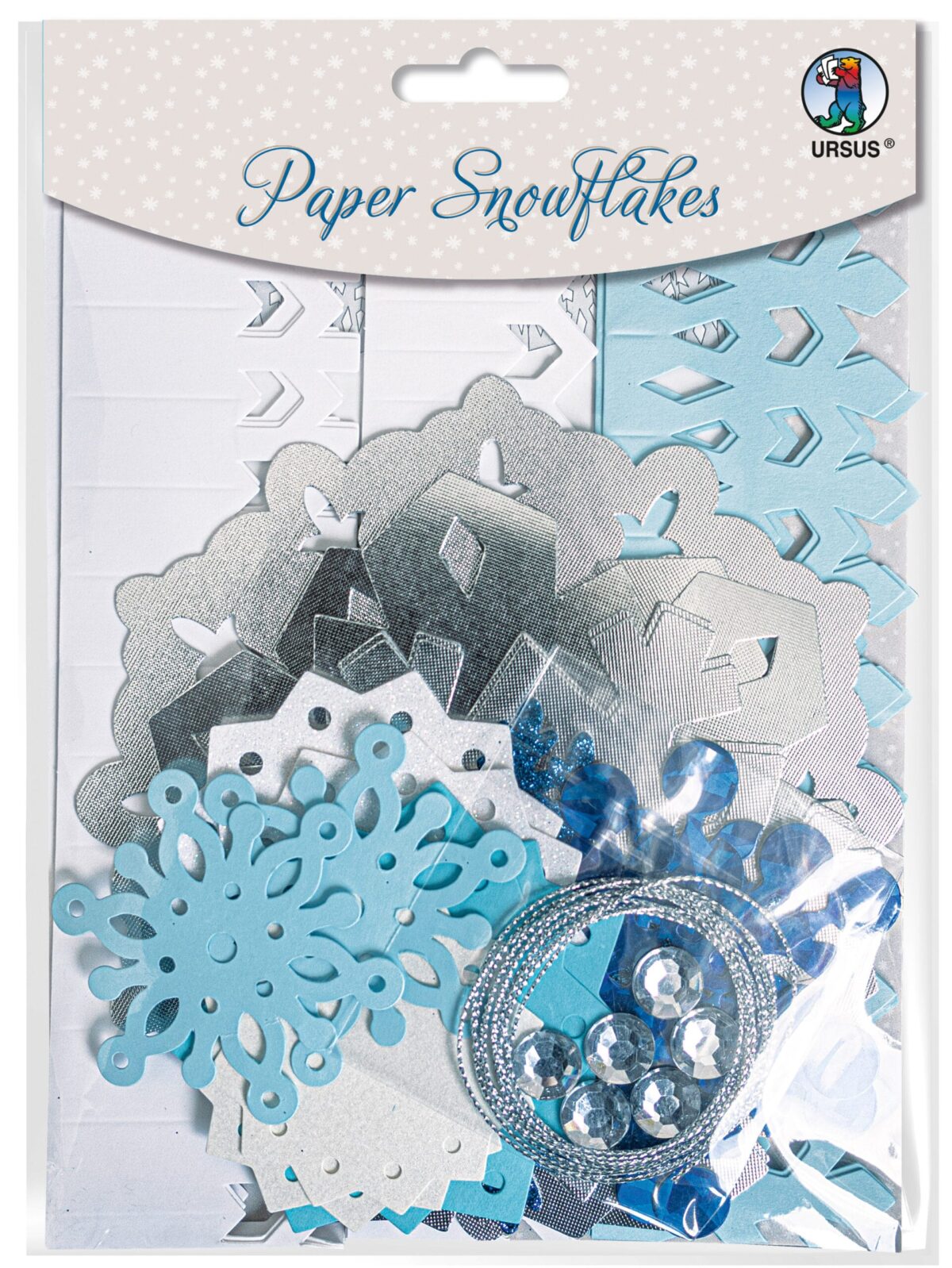 URSUS Papier Schneeflocken 56680001 blau,weiss,silber 6 Stück – Hochwertig & günstig bei ShopDeca