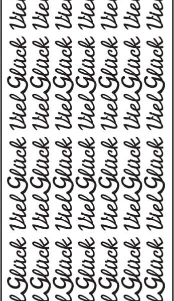 URSUS Kreativ Sticker 59100006 Viel Glück gold