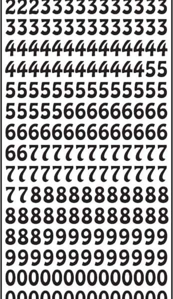 URSUS Kreativ Sticker 59100015 Zahlen gold