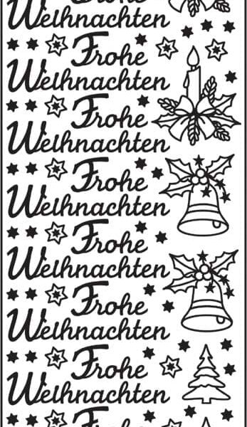 URSUS Kreativ Sticker 59100058 Frohe Weihnachten gold