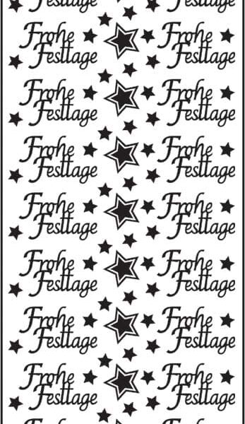 URSUS Kreativ Sticker 59100060 Frohe Festtage gold
