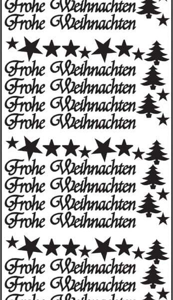 URSUS Kreativ Sticker 59110059 Frohe Weihnachten silber