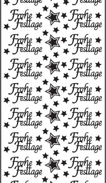 URSUS Kreativ Sticker 59110060 Frohe Festtage silber