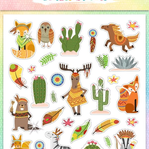 URSUS Glitzer-Sticker FUN Mot. 04 59540004F 156 Sticker