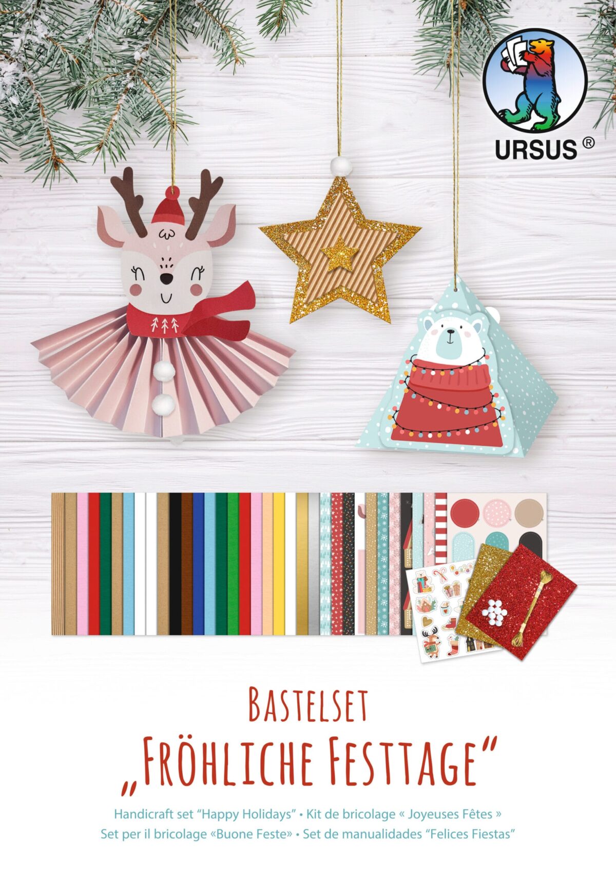 URSUS Bastel-Set 18x25.5cm 7960099F Fröhliche Festtage – Hochwertig & günstig bei ShopDeca