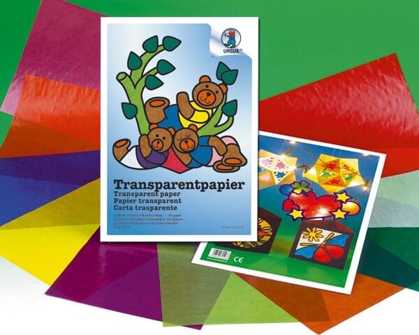 URSUS Transparentpapier 23x33cm 8230099F 42g, 10 Farben ass. 10 Blatt