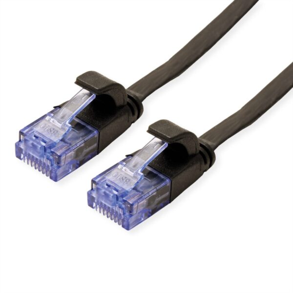VALUE Patchkabel flach, CAT.6a UTP 21.99.0821 Black, halogenfrei 1m