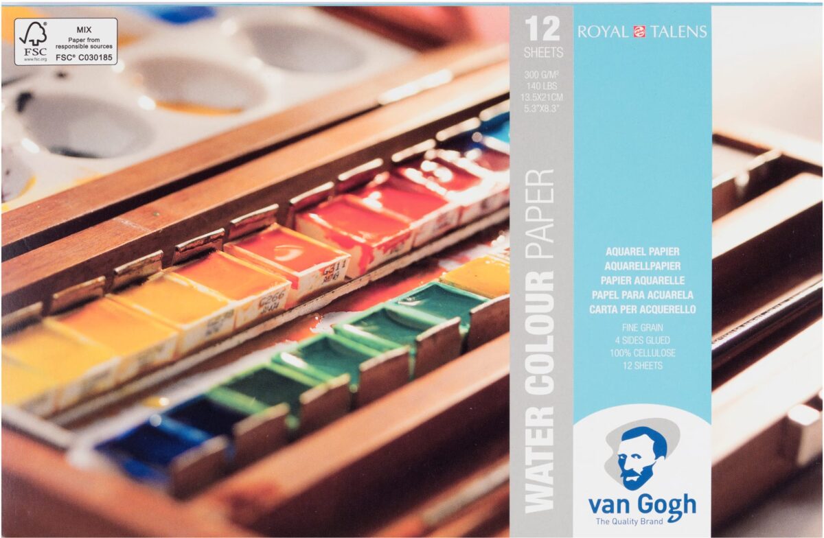 VAN GOGH Aquarell Papier 13 13,5x21cm 94171321 FSC-MIX 12 Blatt – Hochwertig & günstig bei ShopDeca