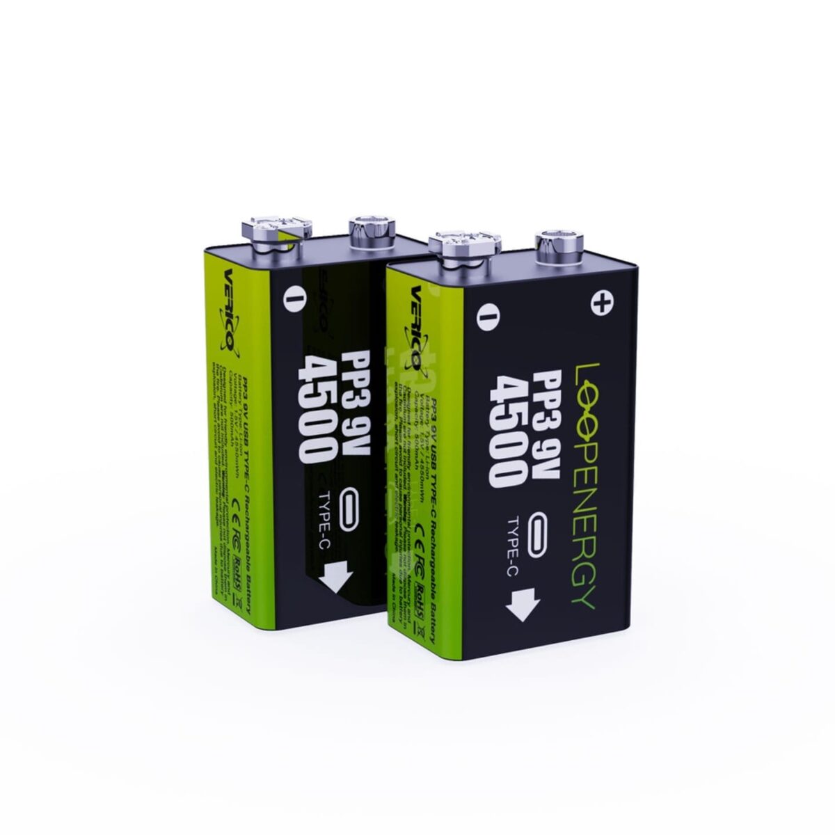 VERICO LoopEnergy Akku USB-C 1UDBT-A3WEB2 9V/6LR61 (500mAh) 2 Stück – Hochwertig & günstig bei ShopDeca