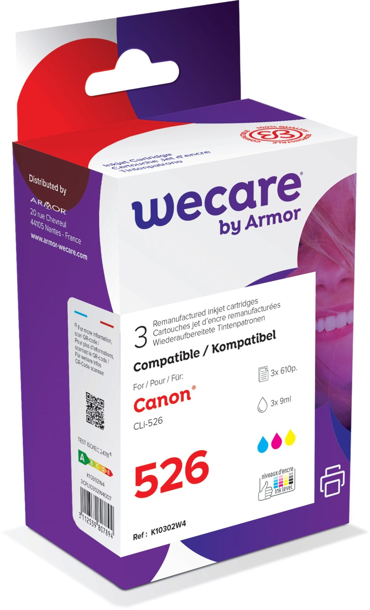 WECARE Multipack rebuilt CMY CLI-526PACKWE zu Canon PIXMA iP 4850 3x9ml – Hochwertig & günstig bei ShopDeca