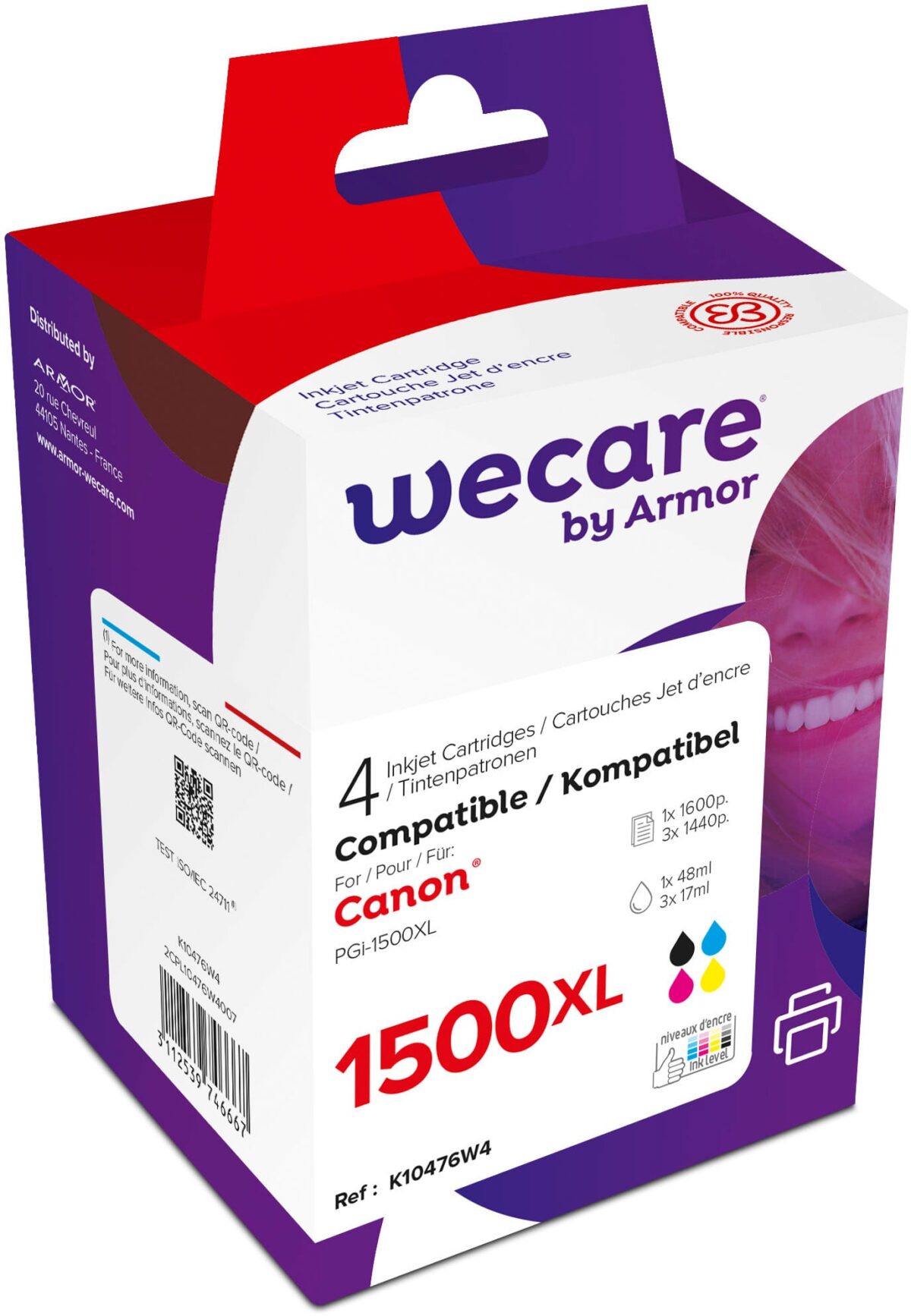 WECARE Multipack XL rebuilt BKCMY PGI-1500XL PWE z.CanonMAXIFY MB2050 48/3x17ml – Hochwertig & günstig bei ShopDeca