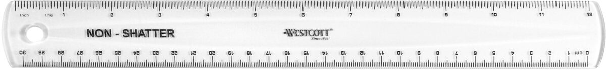 WESTCOTT Kunststofflineal 30cm E-10120 00 weiss – Hochwertig & günstig bei ShopDeca