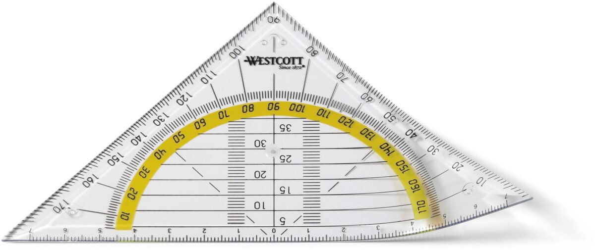 WESTCOTT Geodreieck 14cm E-1013200 bruchsicher – Hochwertig & günstig bei ShopDeca