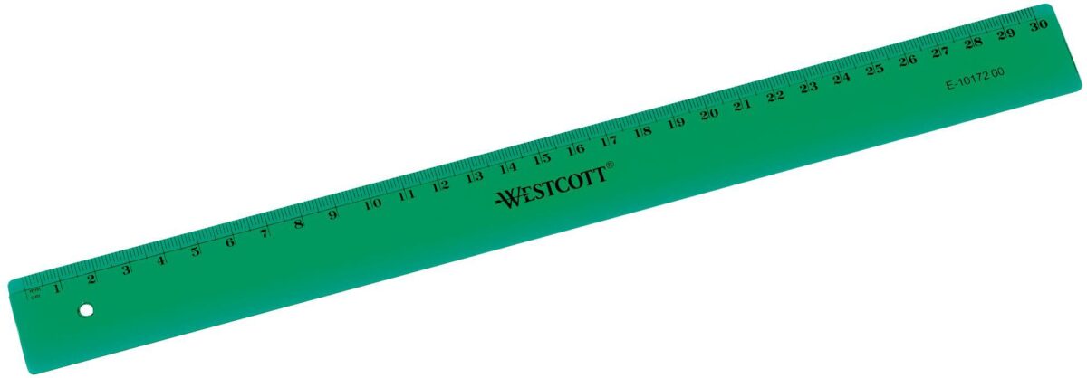WESTCOTT Kunststofflineal 30cm E-1017200 cm Skala – Hochwertig & günstig bei ShopDeca