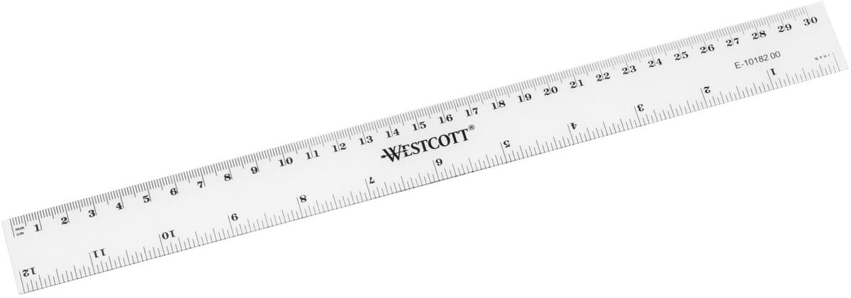 WESTCOTT Kunststofflineal 30cm E-1018200 cm/inch Skala – Hochwertig & günstig bei ShopDeca
