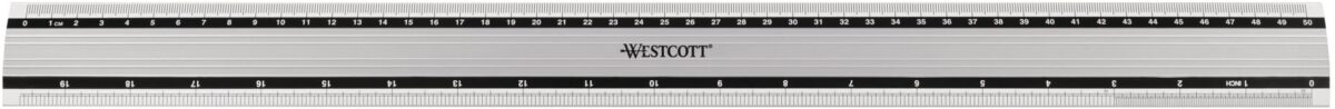 WESTCOTT Aluminium Lineal 50cm E-1019300 cm/inch Scala – Hochwertig & günstig bei ShopDeca